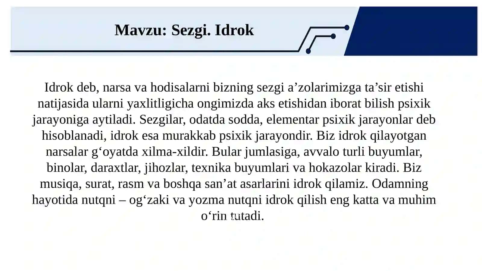IDROK HAQIDA TUSHUNCHA VA UNING XUSUSIYATLARI 2