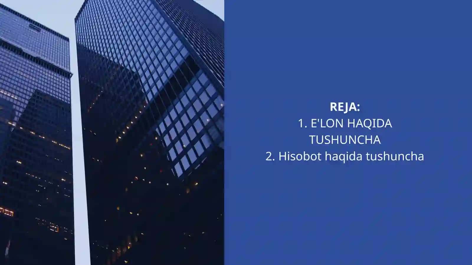 E'LON VA HISOBOT 2