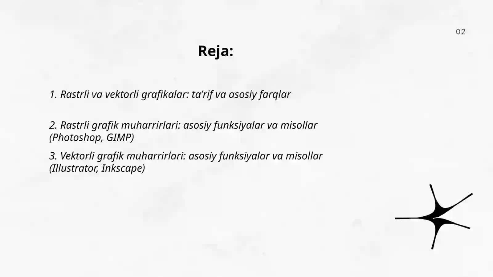 Rastrli va vektotli grafik muharrirlari va ular bilan ishlash 2