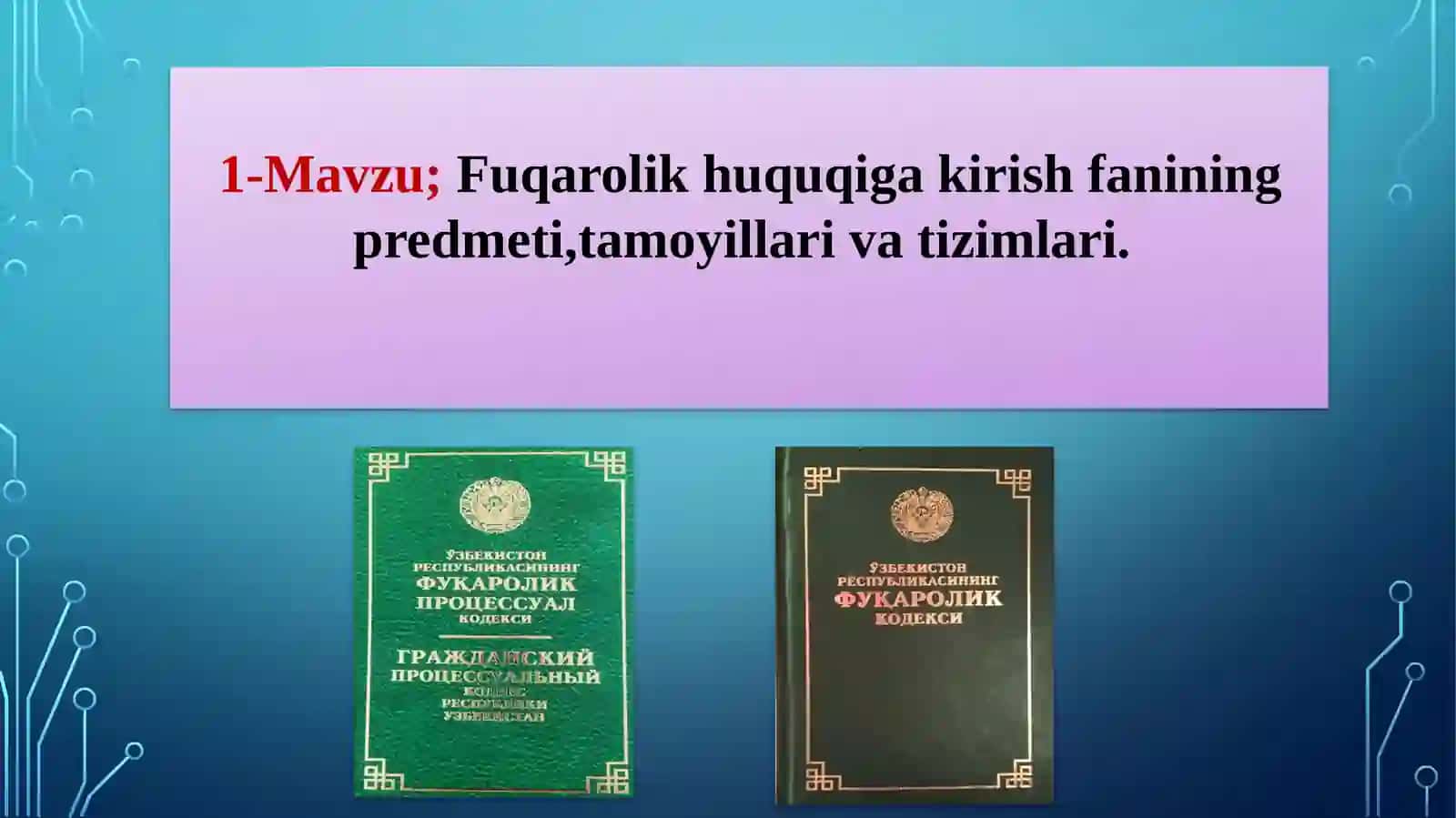 Фуқаролик ҳуқуқи фанига кириш 2