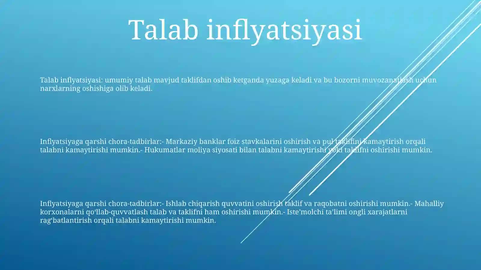 Inflyatsiyaning Turlari 2