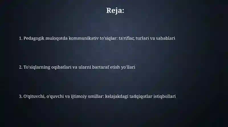 Pedagogik muloqotda kamunikativ toʻsiqlar 2
