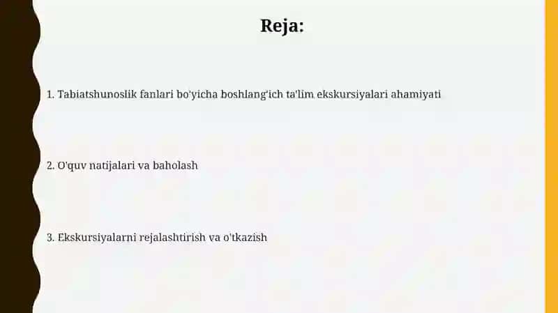 Tabiatshunoslik fanlari bo'yicha boshlang'ich ta'lim ekskursiyalari 2