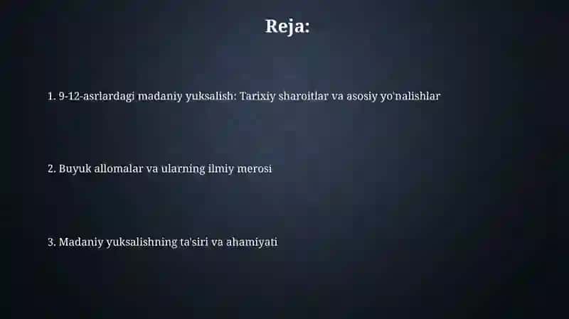 9-12-asrlarda madaniy yuksalish 2