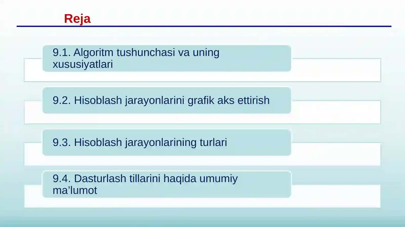 Mаsаlаning qo'yilishi 2