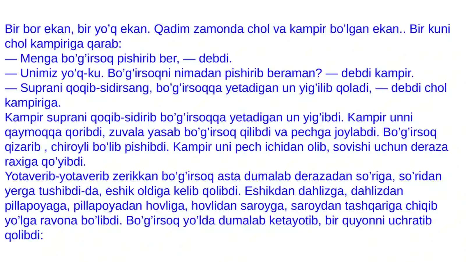 Menga bo’g’irsoq pishirib ber 2