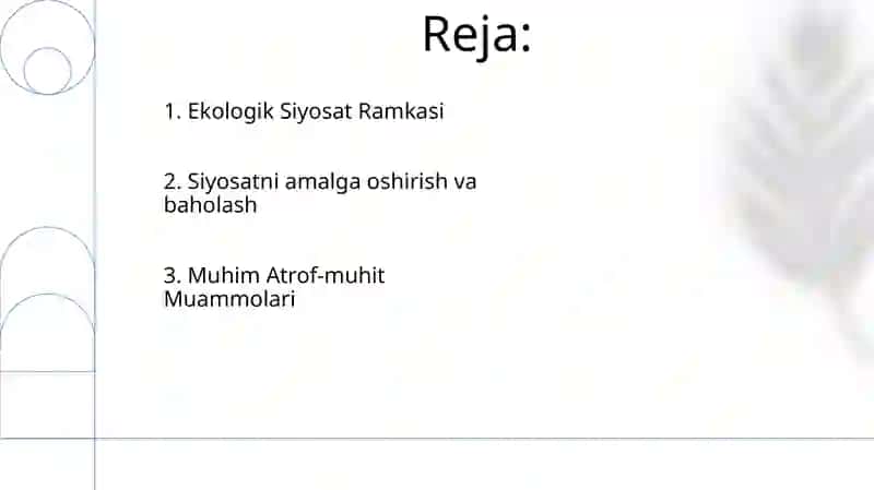 Davlatning ekologik siyosati 2