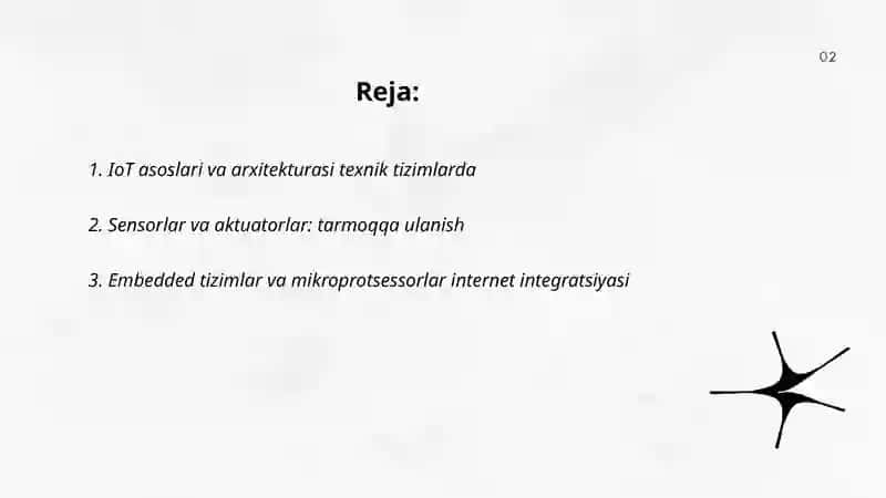 Texnik tizimlarda internet texnologiyalari 2