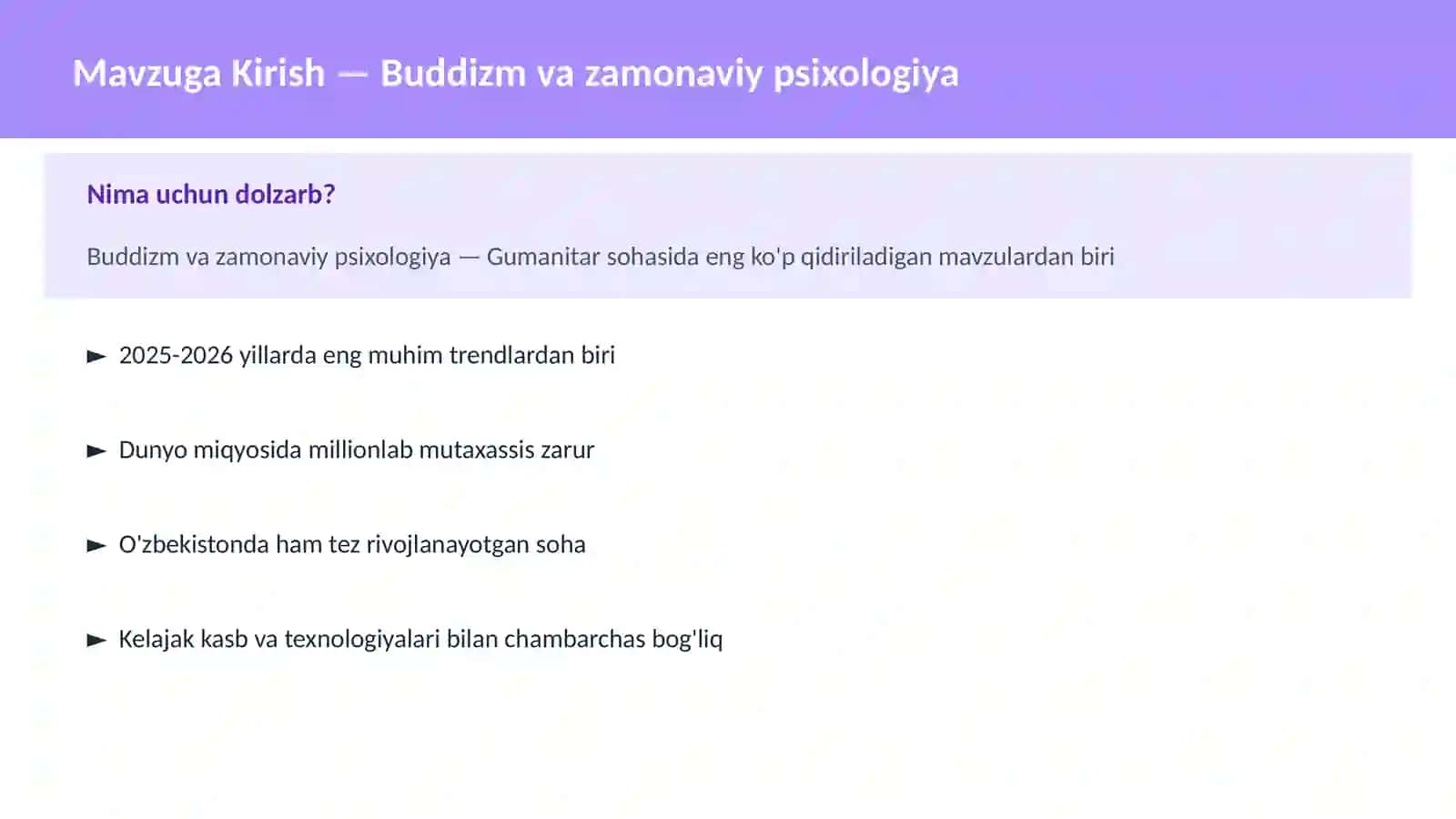 Buddizm va zamonaviy psixologiya 2