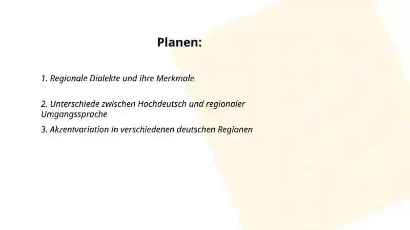 Sprechen und Regionen 2