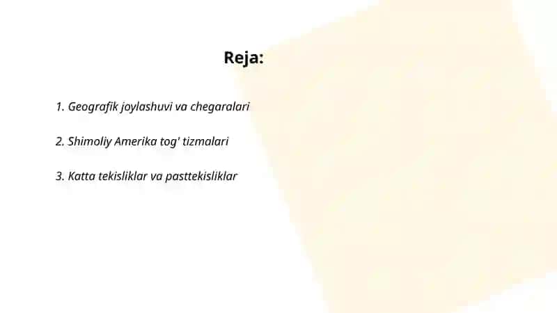 SHimoliy Amerika davlatlari geografiyasi 2