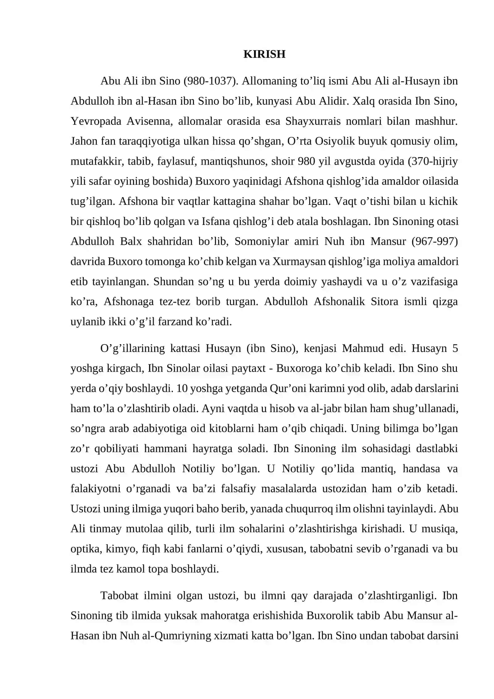 Abu Ali Ibn Sino falsafiy qarashlari 2