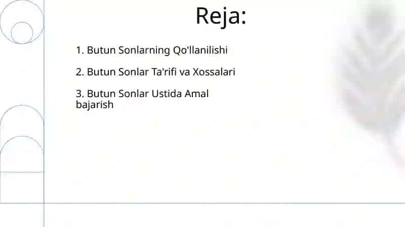 Nomanfiy butun sonlar va ularning xossalari 2