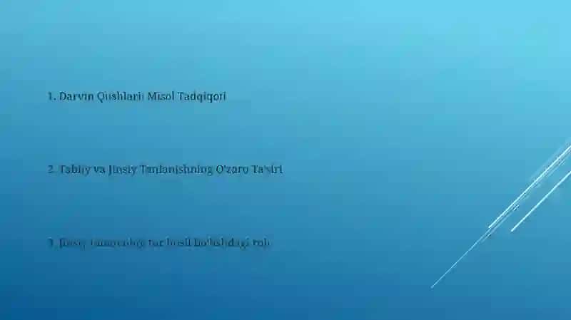 Tabiiy va jinsiy tanlanish nazariyalari 2