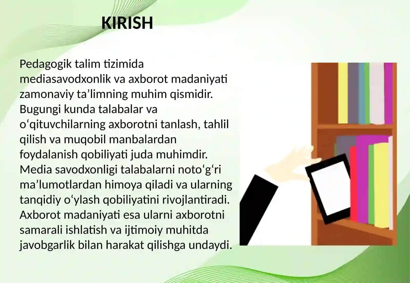 Pedagogik talim tizimida mediasavodxonlik va axborot madaniyati 2