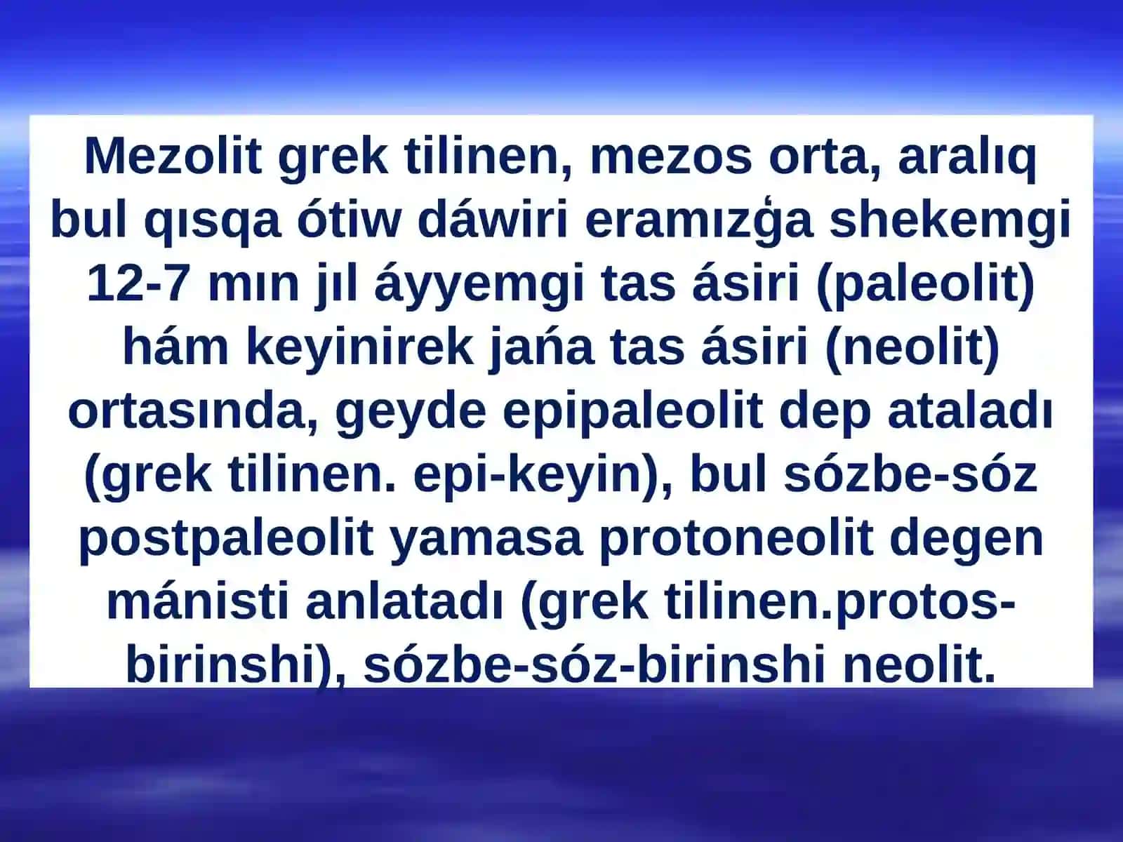 Mezolit da'wiri quralları 2