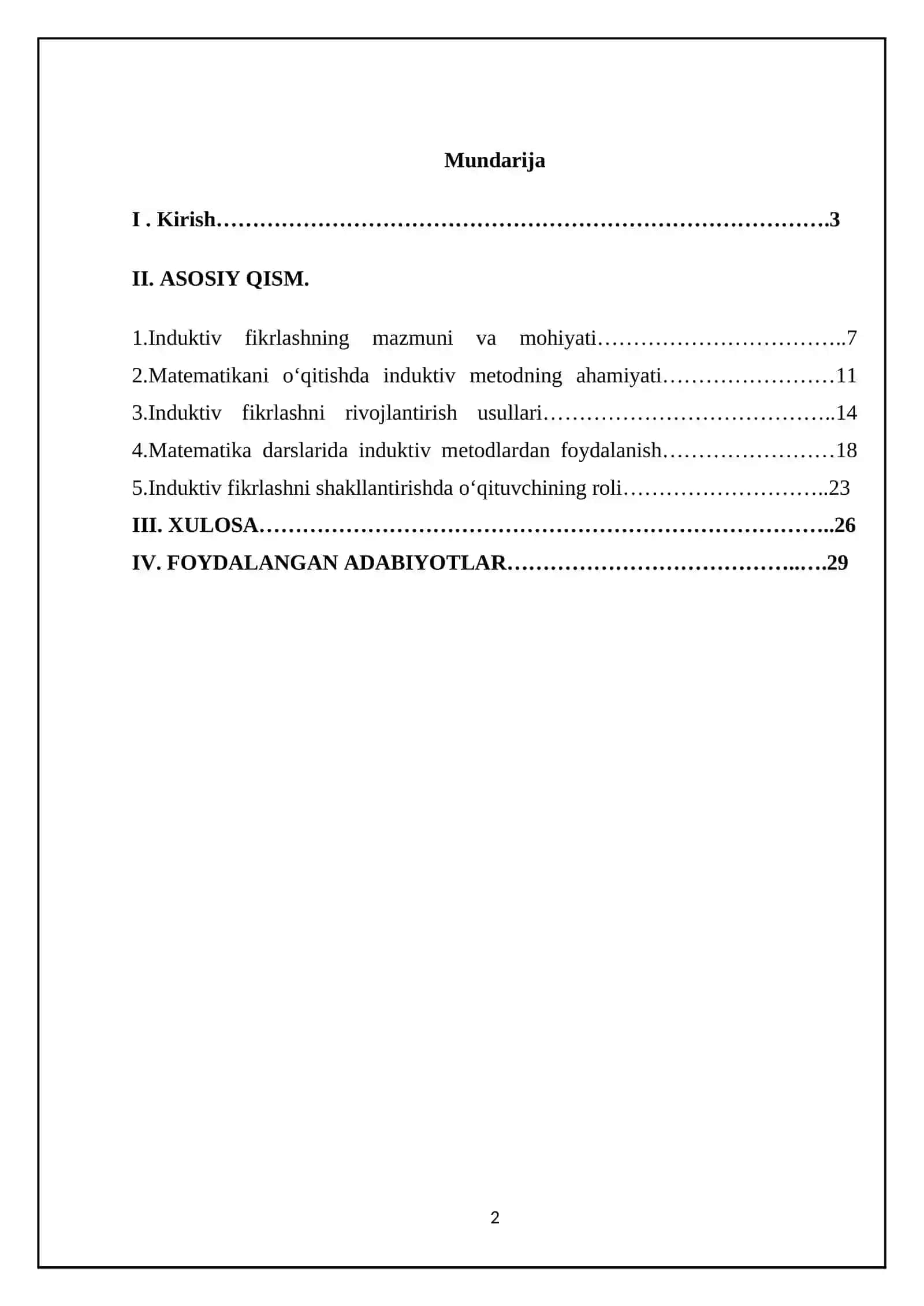 Matematika o‘qitishda “induktiv” fikrlashga o‘rgatish metodikasi 2