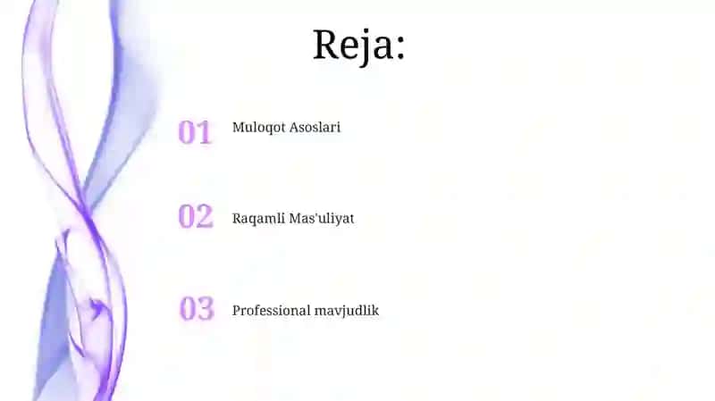 Tarmoq odob axloq qoidalari 2