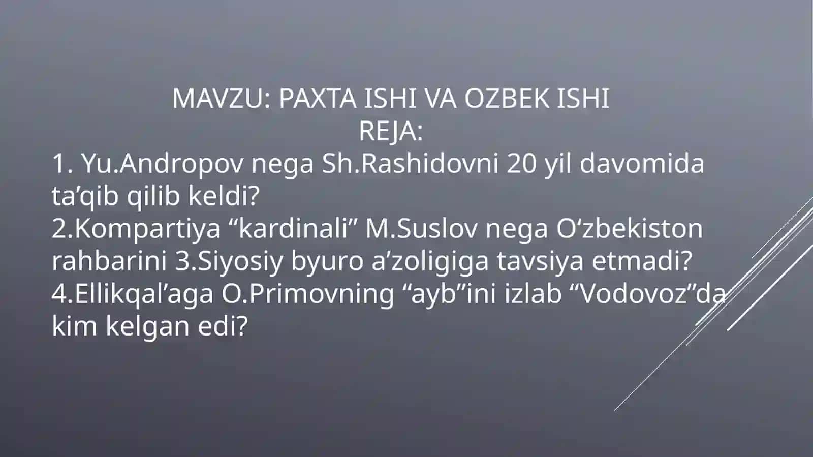 PAXTA ISHI VA OZBEK ISHI 2