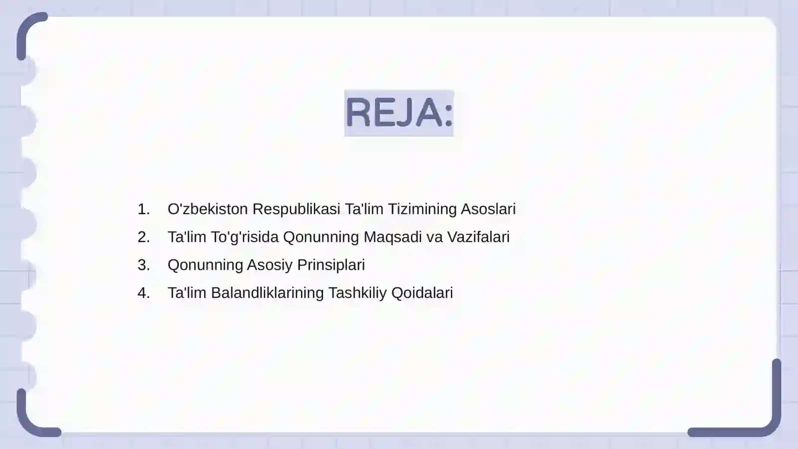 O'zbekiston Respublikasi Ta'lim Tizimining Asoslari 2
