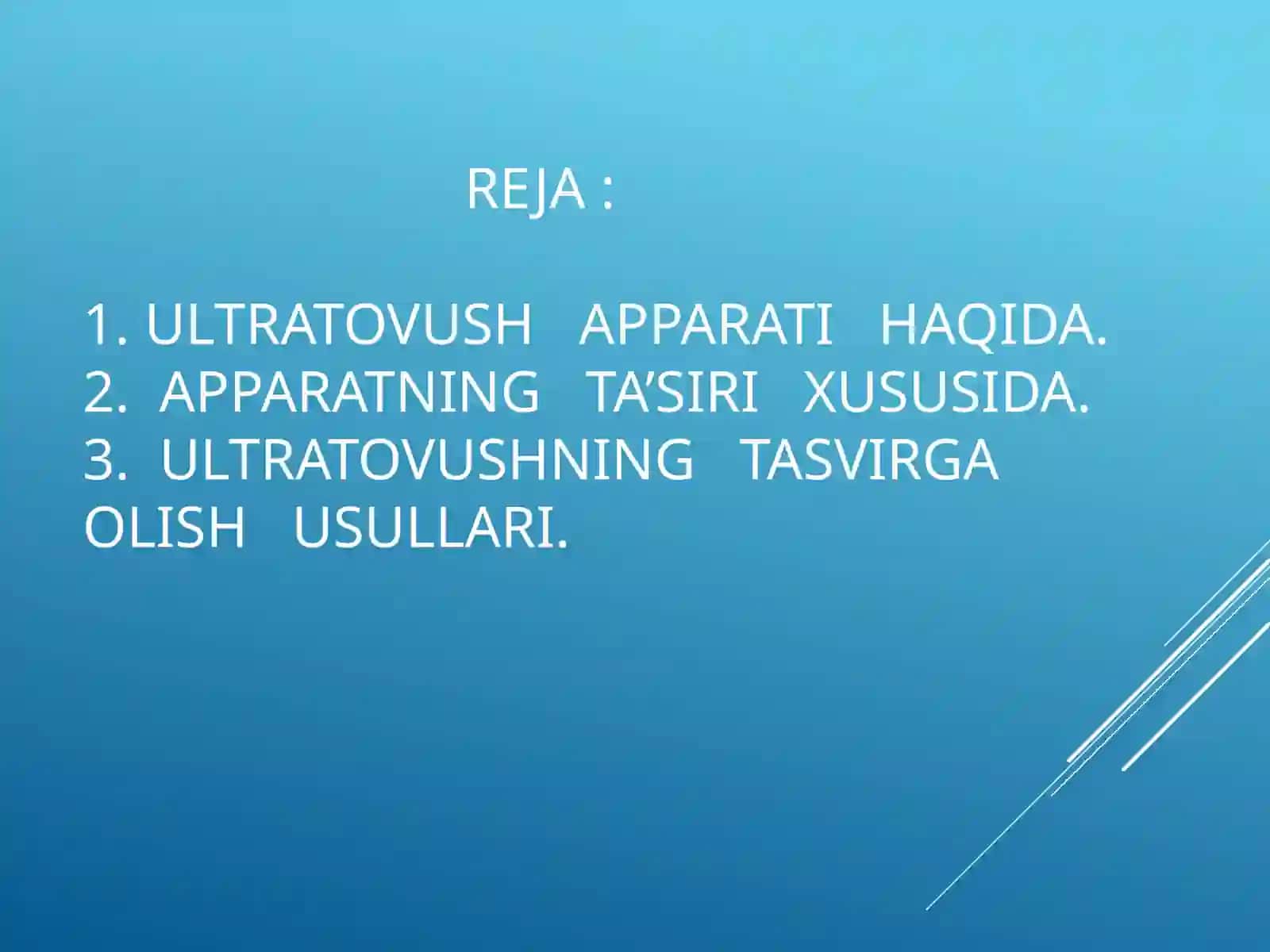 ULTRATOVUSH TASVIR OLISH MEXANIZMLARI 2