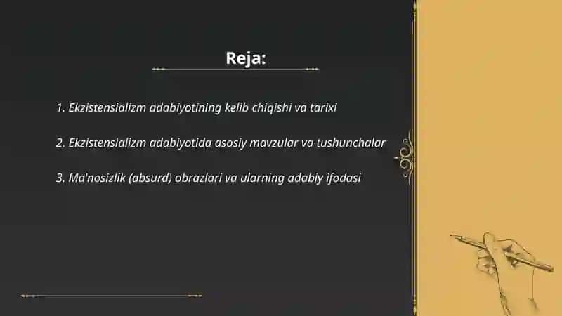 Ekzistensializm adabiyoti 2