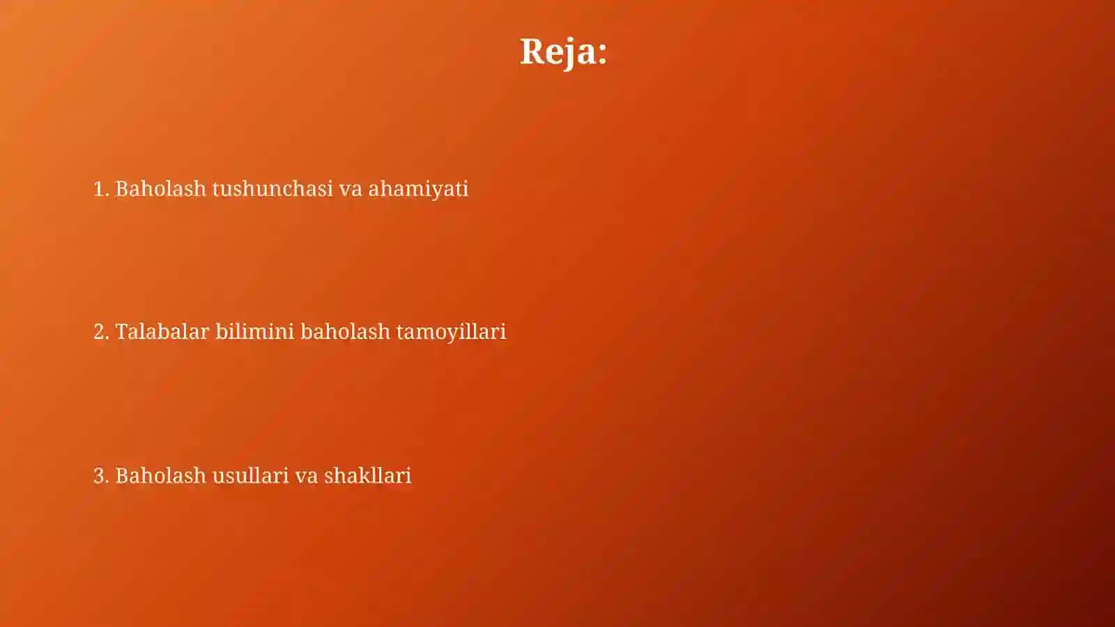 Talabalar bilimini baxlash uslubi 2