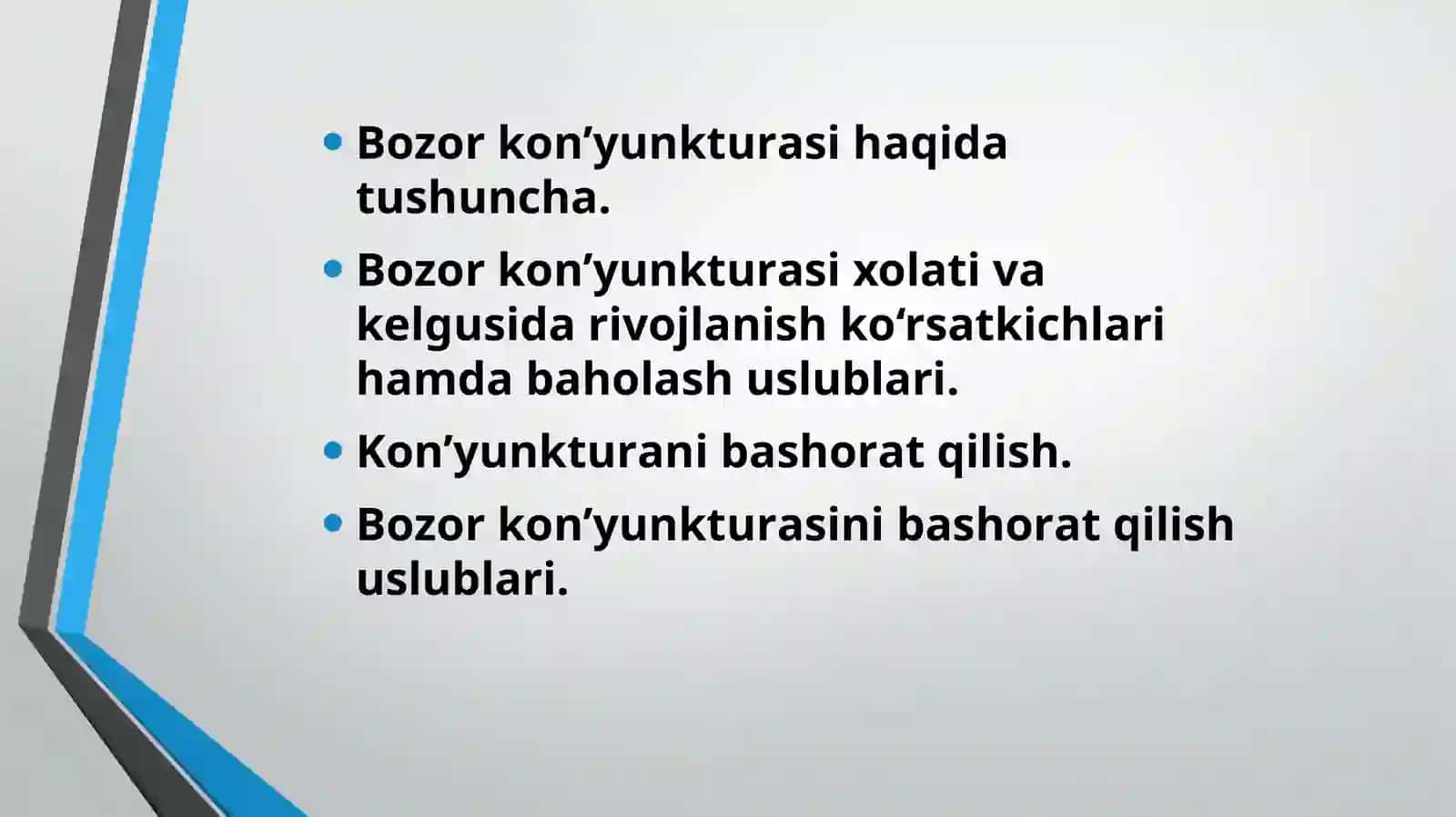 Bozor konyukturasi va uni bashorat qilish 2