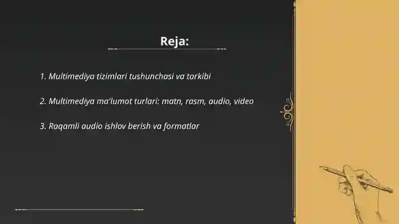 Multimediya tizimlari 2