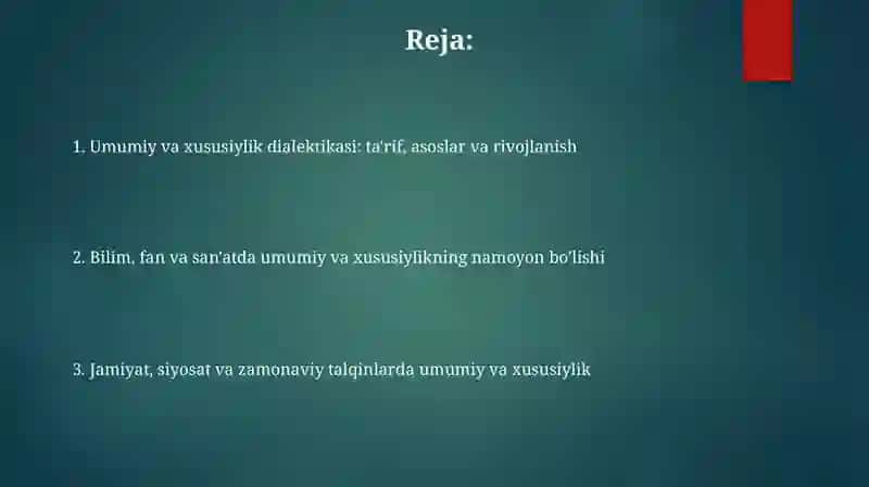 Umumiylik va xususiylik dialektikasi 2