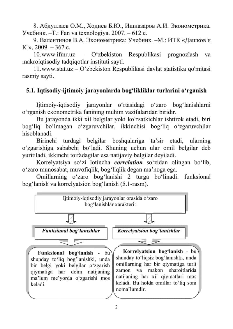 Korrelyatsion-regression tahlil 2