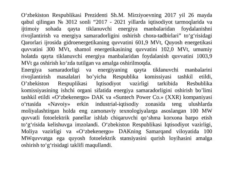 MUQOBIL ENERGIYA MANBALARI FANIGA 2