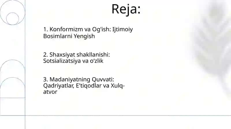 Shaxs ijtimoiy tasirlar mahsuli sifatida 2