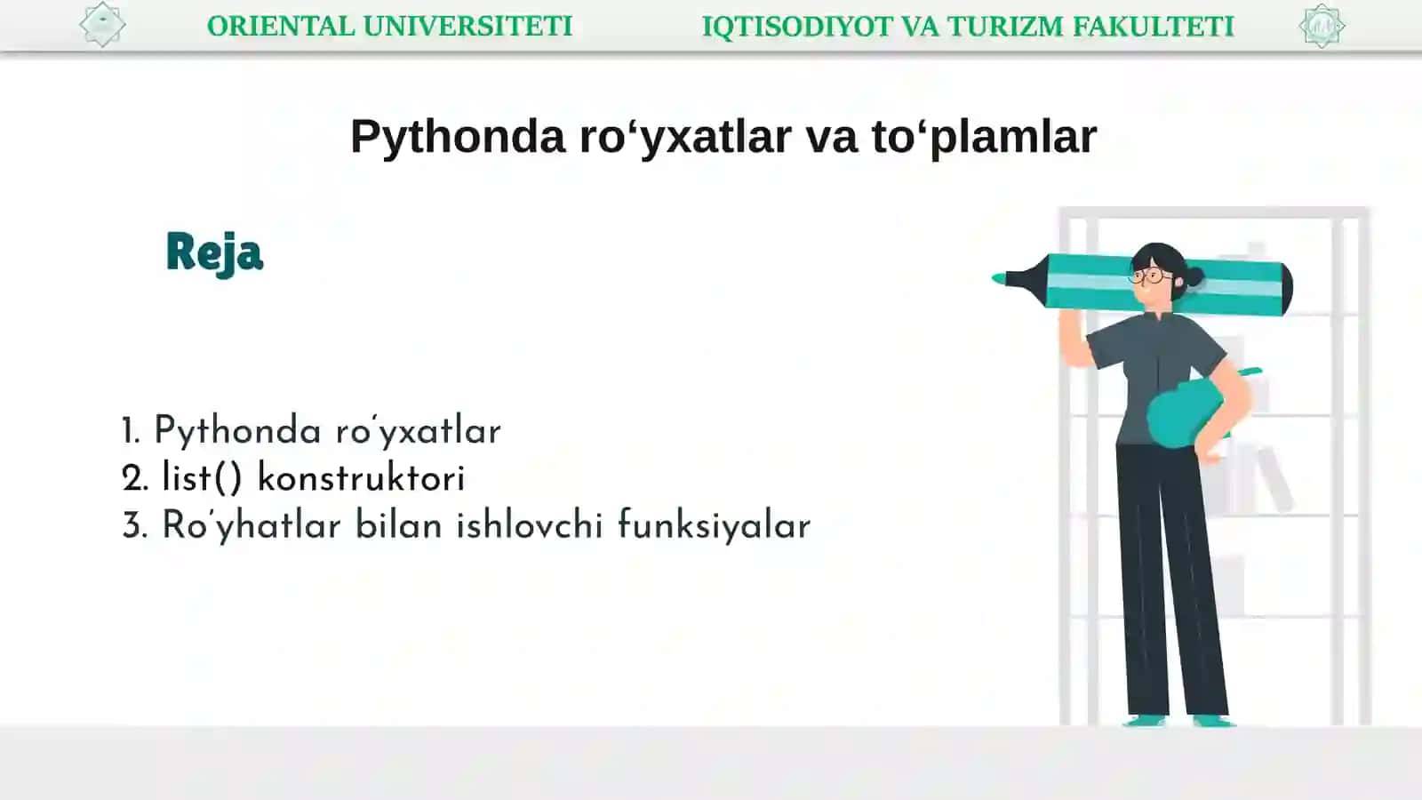 Dasturlashtexnologiyalarifani 2