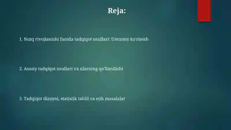 Nutq ostirish faninig tadqiqot metodlari 2