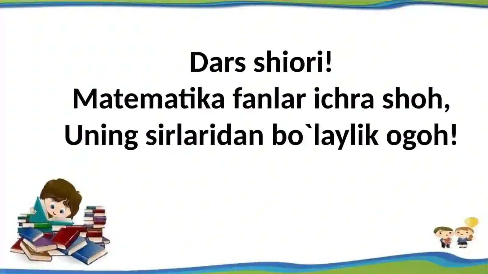 Ko`paytirish va bo`lish natijalarini tekshirish 2