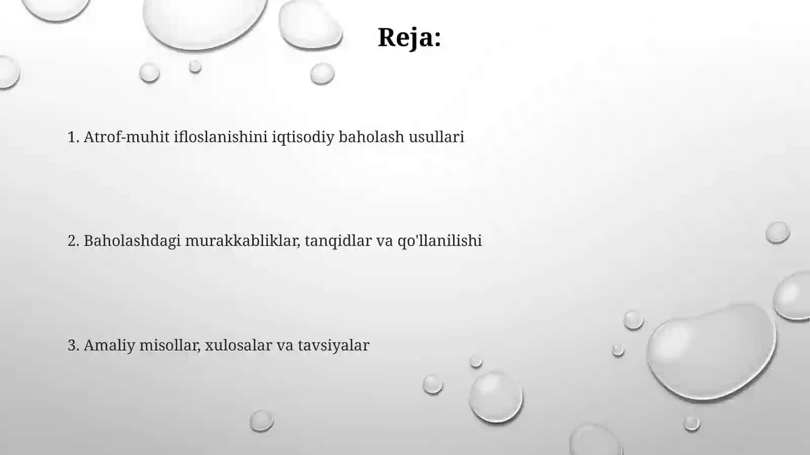 Atrof-muhitning ifloslanishini iqtisodiy baholanishi 2