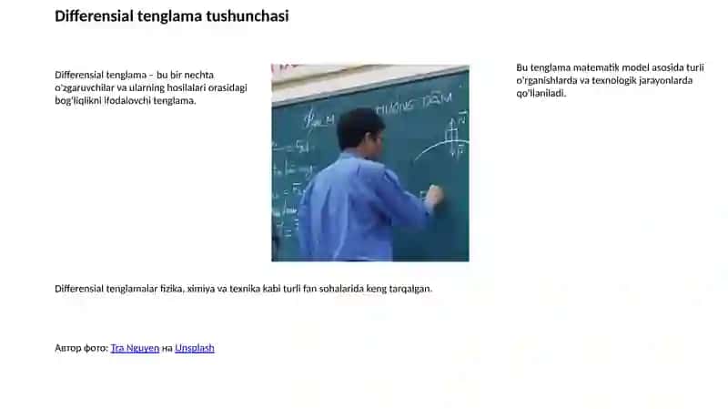 Differensial tenglamalar 2