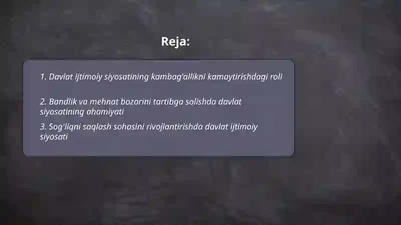Davlatning ijtimoiy siyosatining ahamiyati 2