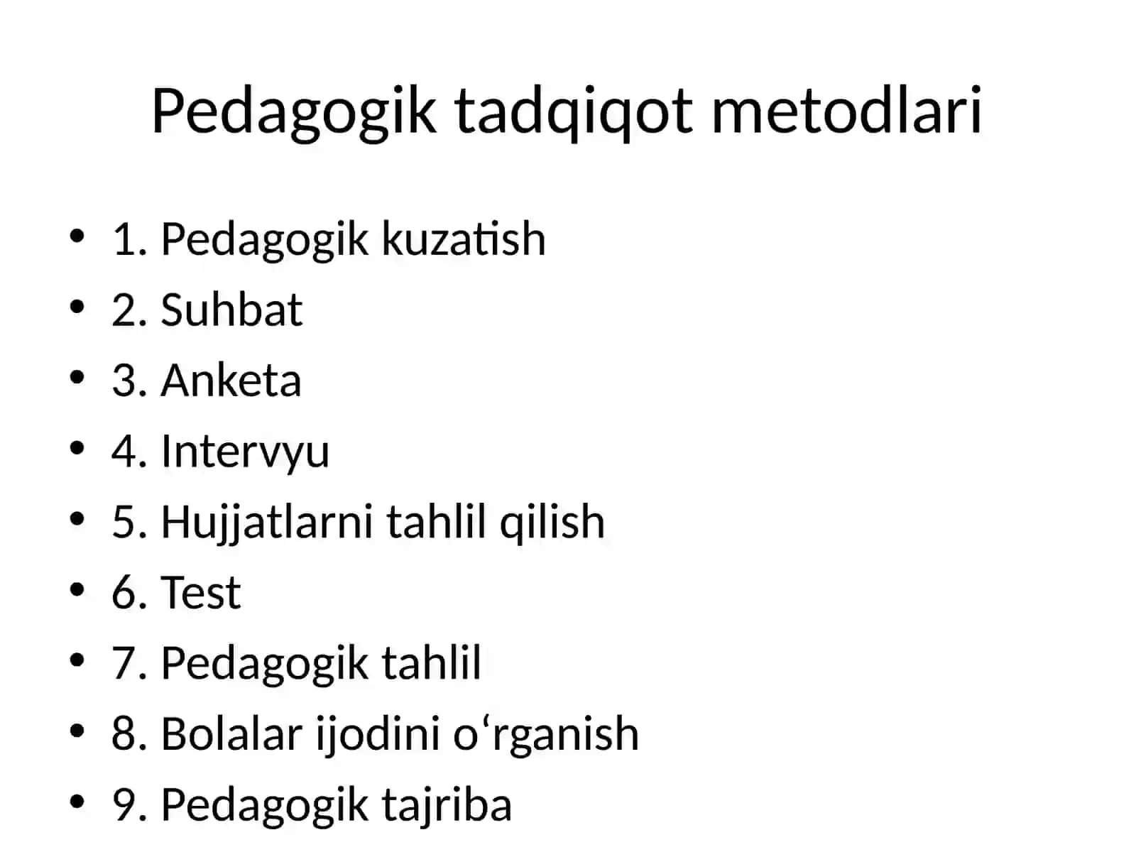 PEDAGOGIK TADQIQOT METODLARI 2