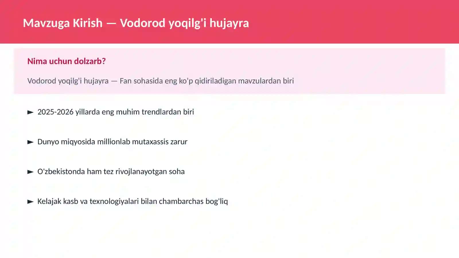 Vodorod yoqilg'i hujayra 2