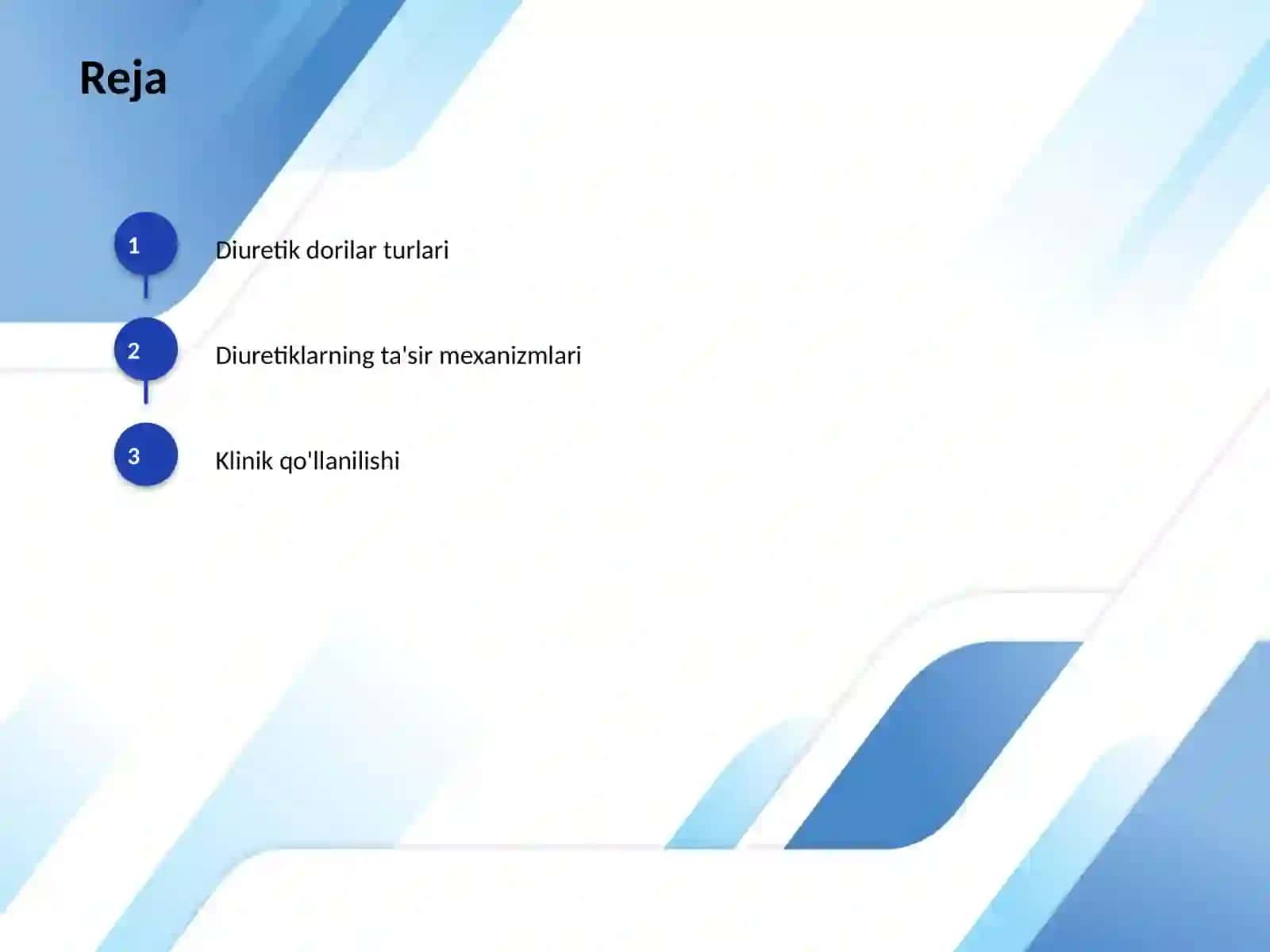 Diuretik dori vositalarini klinik farmakologiyasi 2