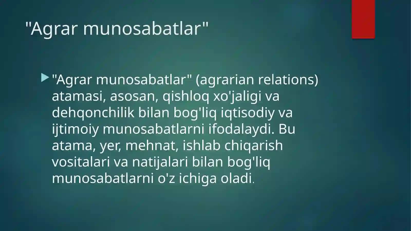 Agrar munosabatlar 2