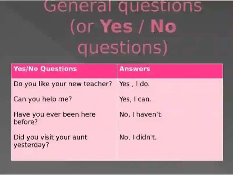 Yes/No Questions 2