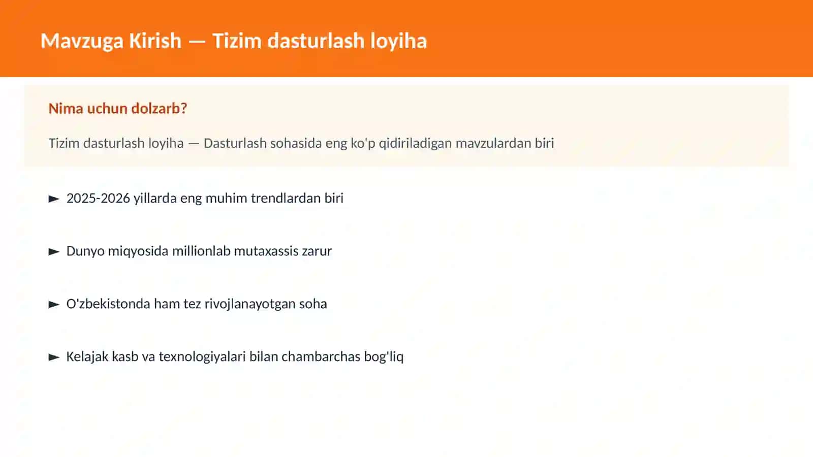 DASTURLASH | C++ VA TIZIM DASTURLASH 2