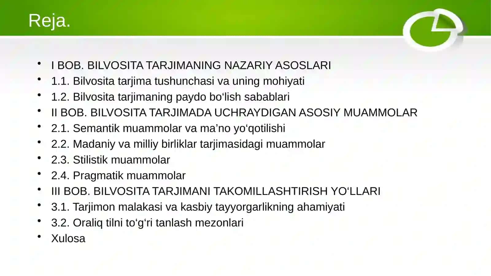 Bilvosita tarjima muammolari 2
