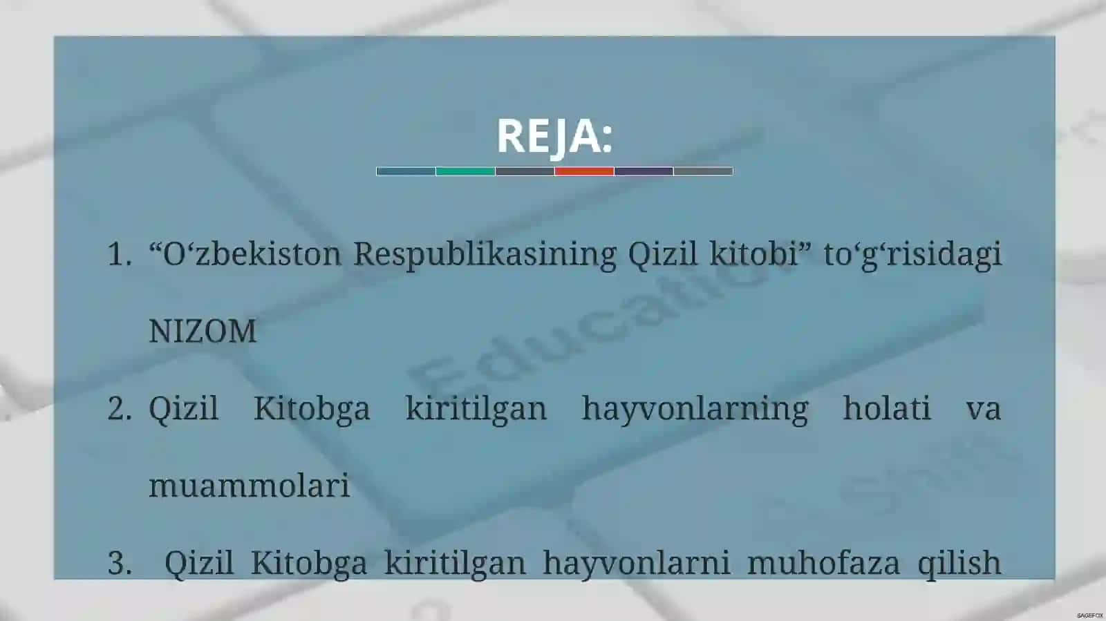 Qizilkitobgakiritilgan hanvonlarni o‘rganish 2