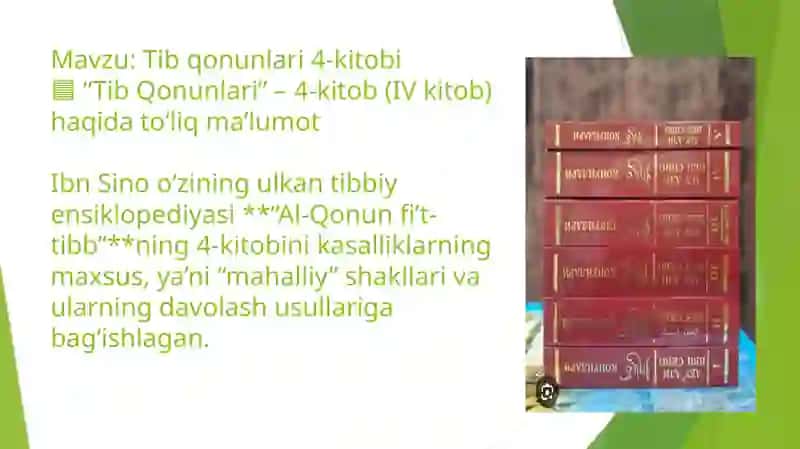 Tib qonunlari 4-kitobi 2