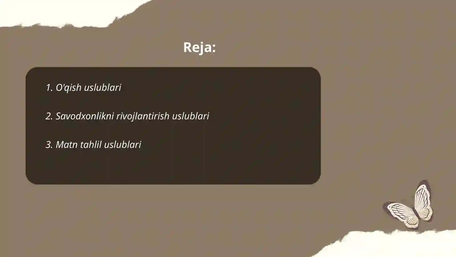 Uslubiy savodxonlik topshiriqlari 2
