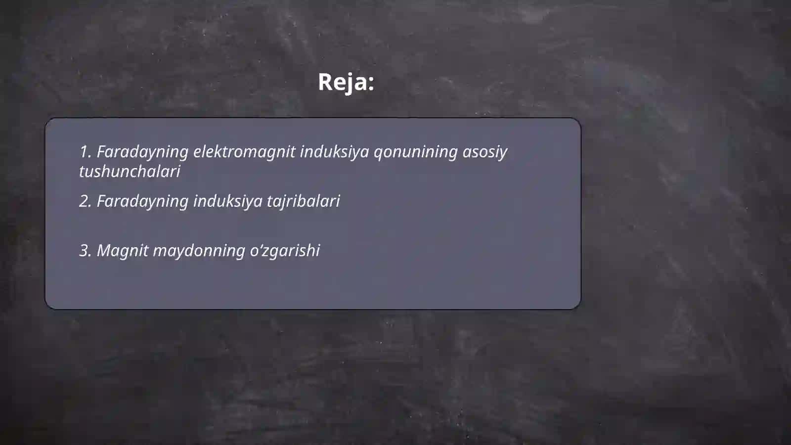 Faradeyning elektro magnit induksiyasi qonuni 2